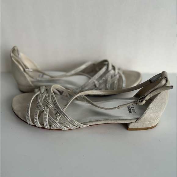 Stuart Weitzman Silver Sandals - Picture 8 of 10